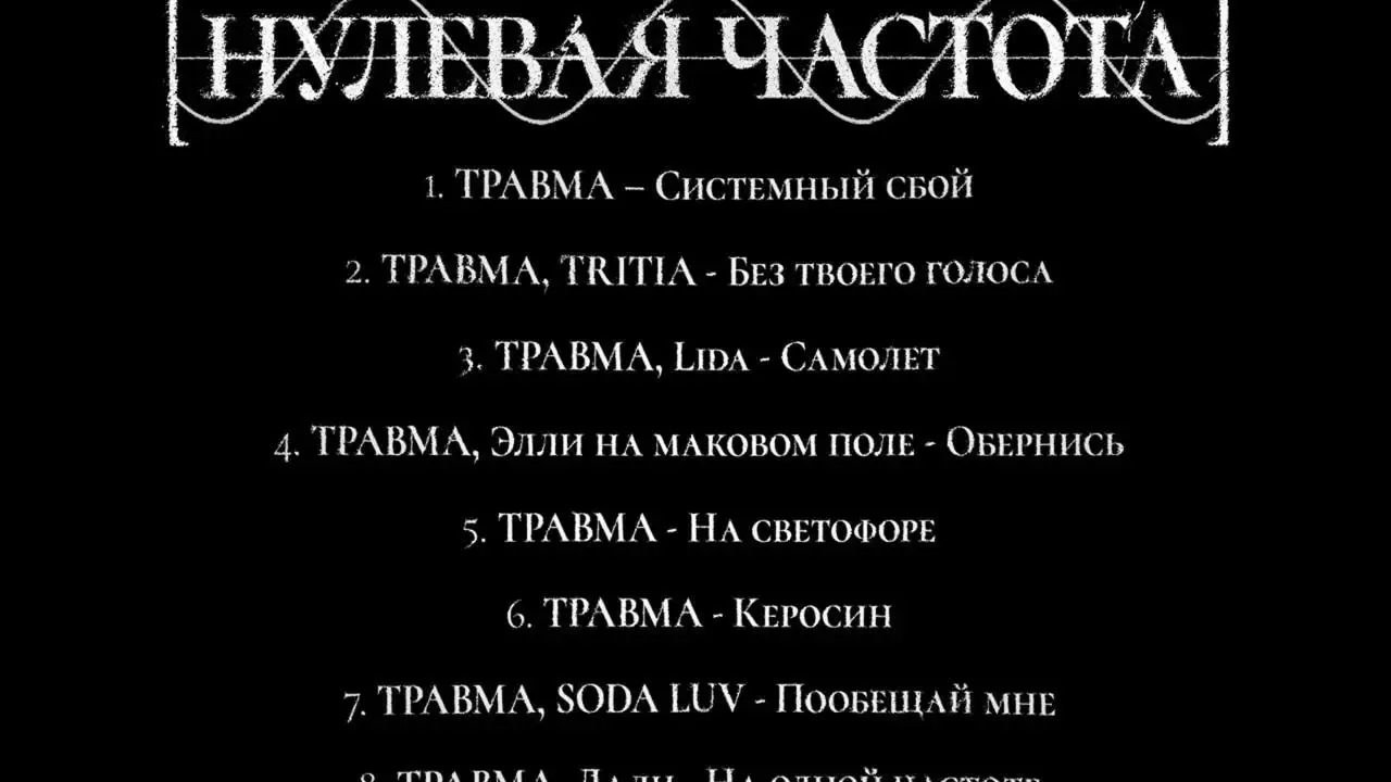 ТРАВМА представил треклист альбома «[нулевая частота]» — релиз уже в пятницу